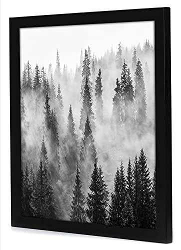 Americanflat 24x24 Picture Frame with Polished Plexiglass - Epic Collection - Square Picture Frame with Engineered Wood - Wide Photo Frames for Wall display - Black