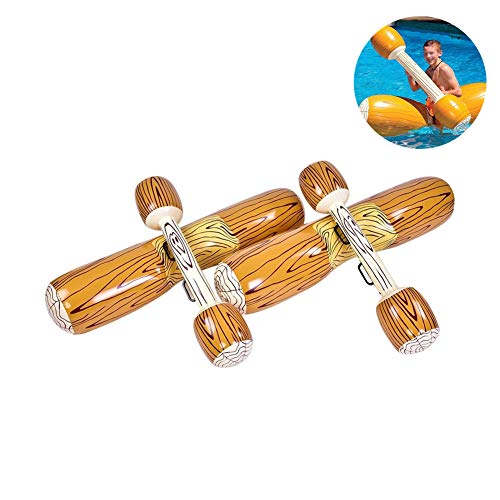 Canoa Inflable Deportes acuáticos Juguetes Flotador Barco Juego Swim Log Stick para Piscinas 4 Unids/Set