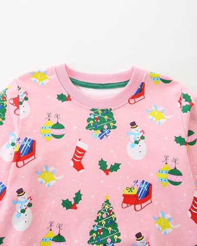 Image of AIWUHE Toddler Cotton Sweatshirt Boys Girls Pullover Long Sleeve Tops 2-6Y | Tops Blouse, Cotton T-Shirt, Fall Winter Clothes