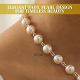 eioororriy Rosary Beads Catholic for Women, White Faux Pearl Rosary Necklace Plain Elegant Style – Spiritual Gift for Baptism Communion Confirmation - Image 7