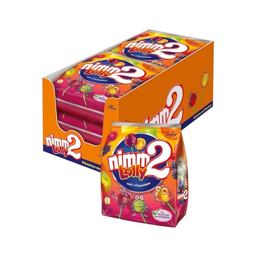 nimm2 Lolly 6 x 120 g Lollys in vier fruchtigen Geschmacksrichtungen Mit Fruchtsaft und Vitaminen