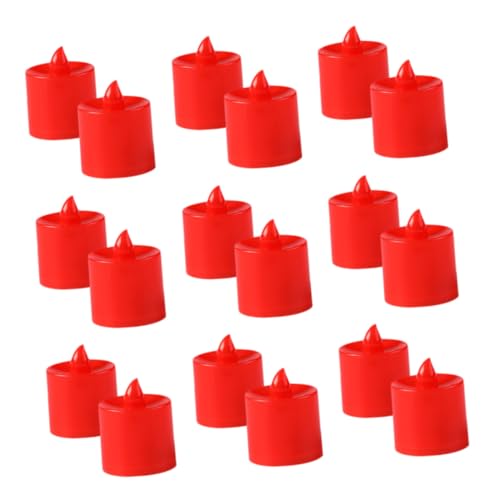 Velas votivas LED rojas sin llama para decoración interior y exterior pack de 20 unidades