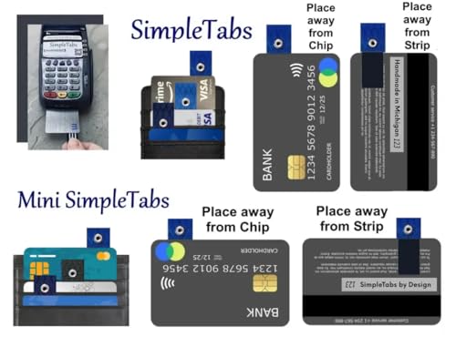 SimpleTabs, Credit Card Tabs, Wallet Organizer, Long Nail Grabber, Arthritis Tool, Card Puller, Personalized Gift Design, Remove and Reuse, 5 Pull Tabs per Set (Mini SimpleTabs, Melody)4