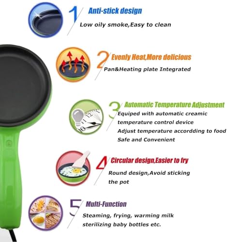 Image of Multifunctional 2 in 1 Electric Egg Boiling Steamer Egg Frying Pan Egg Boiler Electric Automatic Off with Egg Boiler Machine Non-Stick ElectricEgg Frying Pan