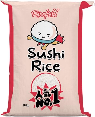 RICEFIELD Arroz para sushi, grano redondo (Japonica) - 1 x 20 kg