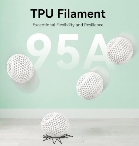 Image of 250G TPU 3D Printer Filament 1.75mm Filajoy3D 3D Printing Filament Dimensional Accuracy + /- 0.02mm for Most FDM 3D Printers,White