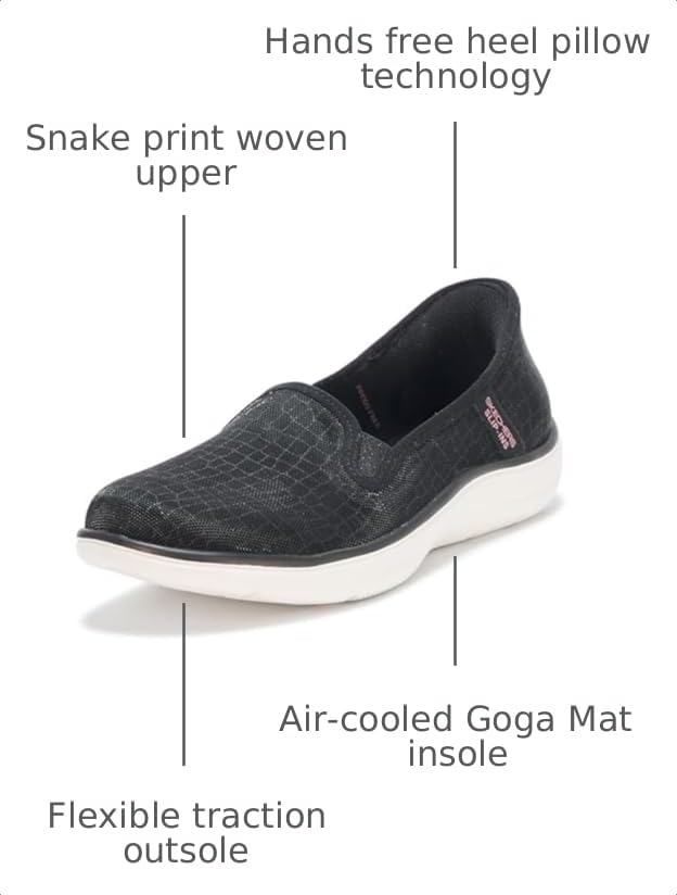 Image of Skechers Womens On-the-go Flex - Radiant Snake Print Skimmer Hands Free Slip-ins