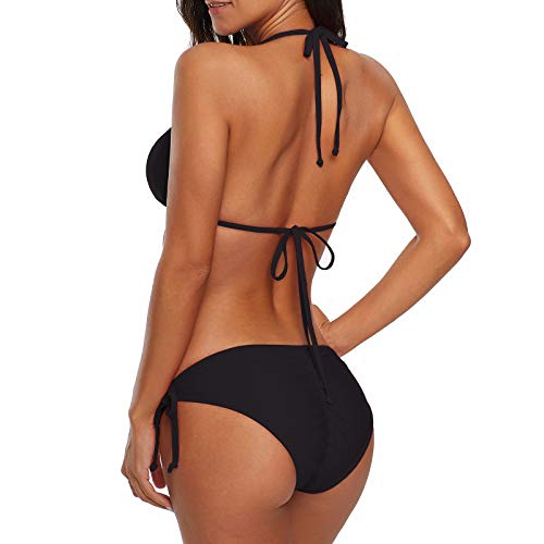 Image of Century Star Women Cute String Triangle Bikini Sets - Swimsuits Two-Piece Tie Side Adjustable Ties Halter Bathing Suit