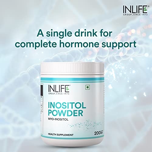 INLIFE Myo Inositol Powder Supplement 2000mg for PCOS, Helps Manage Irregular Periods, Insulin Resistance, Relaxation, Women & Men, 200g - Image 2