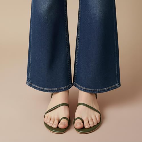 Image of CUSHIONAIRE CHAI Flat Strappy Sandals for Women, Comfortable Dressy Summer Slip-On Sandal with Memory Foam