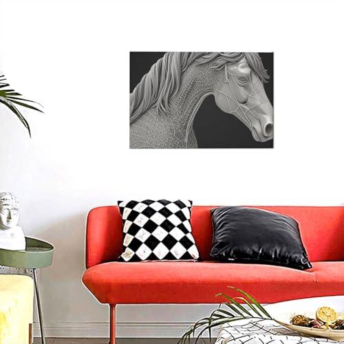 Toile murale moderne cheval pour chambre : créez une ambiance cosy et élégante chez vous