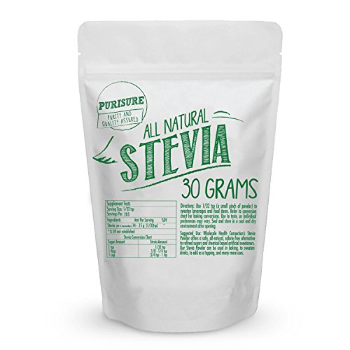 image for Purisure All Natural Stevia Powder 30g (203 Servings), Highly Concentr