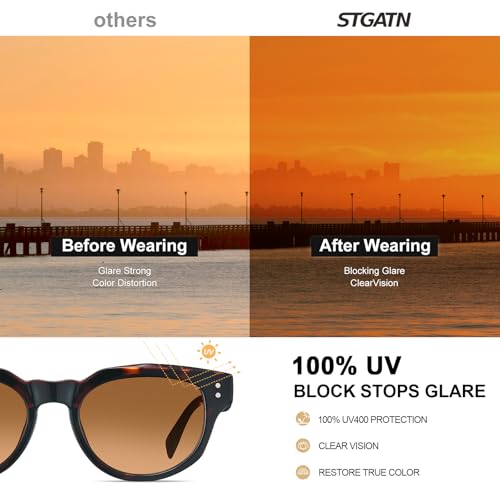 STGATN Trendy Men Women Sunglasses - TR90 Frame, UV400 Lenses, 2025 Fashion Stylish & Durable for Driving ST35014