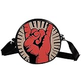 Dimensions : diamètre : environ 17 cm. Épaisseur : 5,5 cm. Longueur des bretelles : 115 cm ; il peut transporter vos affaires quotidiennes, comme un téléphone, des clés, un chargeur, un miroir, etc.