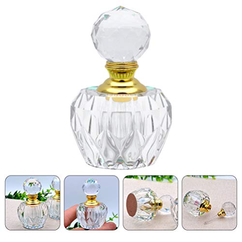 Lurrose Frascos de Perfume de Cristal de 3Ml Frasco de Vidro Recarregável Portátil Frascos de Perfum