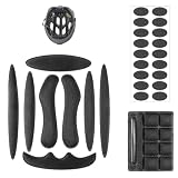NiceNaiils Kit 10 Pezzi Spugna per Imbottitura Casco - Accessori Casco Moto e Bici, Cuscinetti Interni di Ricambio in Schiuma Morbida con Velcro, Traspiranti e Universali per Maggior Comfort
