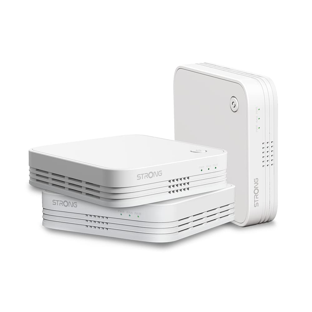STRONG WiFi Mesh AC 1200 Mbps|Etendre Votre réseau|Couverture jusqu'à 450 m2|Sécurité WPA/WPA2 |3 Ethernet Gigabit|Application Mobile|Garantie 4 Ans