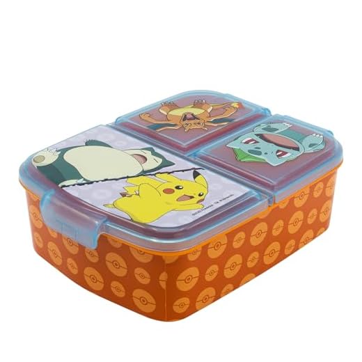 Stor BROTDOSE MIT MEHREREN FÄCHERN | POKEMON, Bunt