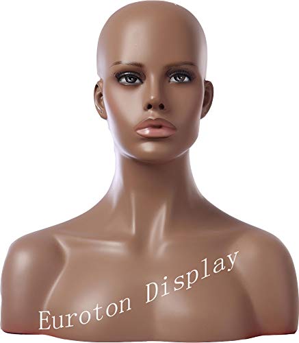 Euroton - Tête décorative à perruque - Mannequin femme - HFO