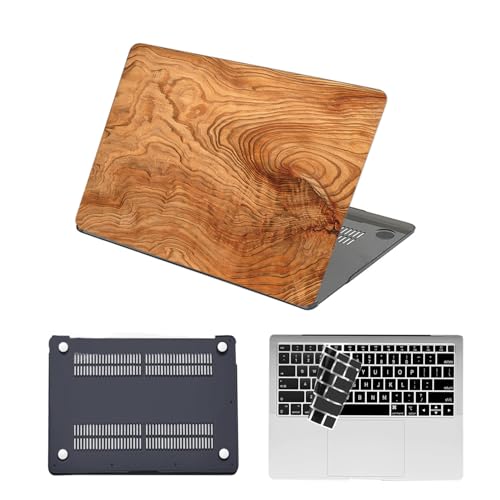 Carcasa Macbook Air M4 M3 M2 13.6 acabado madera de alta precisión estética