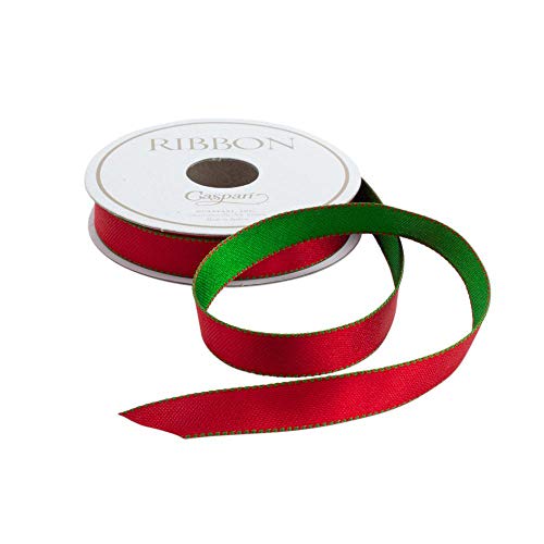 Caspari Green & Red Reversible Satin Ribbon - Three 27 Ft. Spools