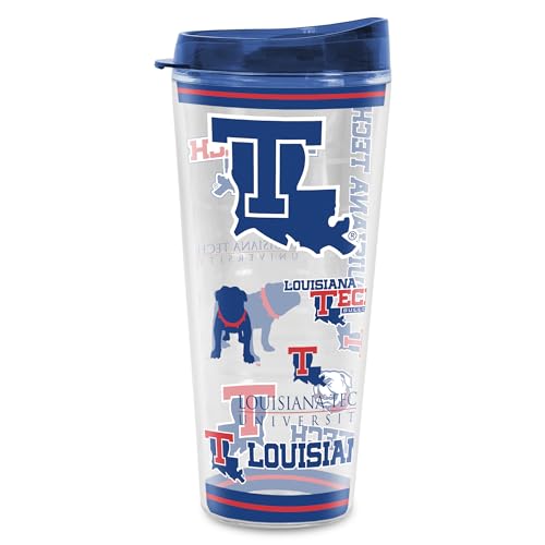 Rico Industries NCAA Louisiana Tech Bulldogs Double Wall 16oz Tritan Tumbler