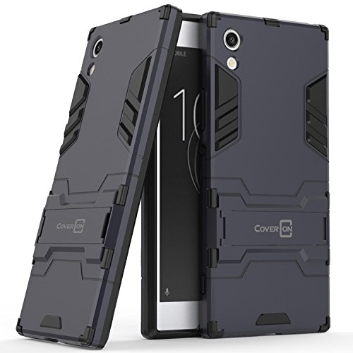 Sony Xperia XA1 Case, CoverON Shadow Armor Series Modern Style Slim Hard Hybrid Phone Cover with Kickstand Case for Sony Xperia XA1 - Navy