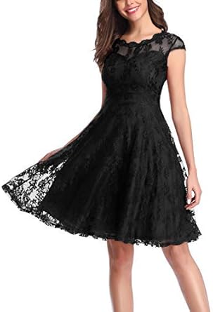 Owin Robe De Soiree Cocktail Elegante A Manches Longues En Dentelle Florale Pour Femme Amazon Fr Vetements Et Accessoires