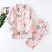 Produktbild Kllomm Wassermeloneneis Frauen Baumwolle Langarm lässige Nachtwäsche Frauen Pyjama Sommer Pyjama Sets -L