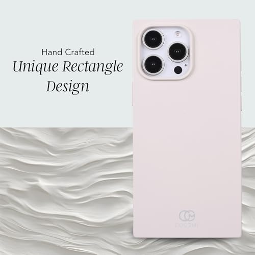 Image of COCOMII Rectangle for iPhone 15 Pro Max Case, Matte Ivory Silicone
