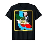 Iran's flag with a golden lion and sun with king Pahlavi T-Shirt