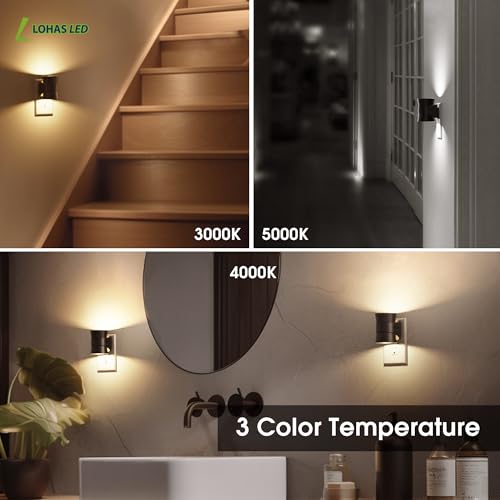 Image of L LOHAS LED Night Lights Plug into Wall, Dimmable Night Light 2pack, 3CCT Adjustable Light Color and Brightness, Multi-Scenario use, for Living Room, Kitchen, Hallway, Bathroom