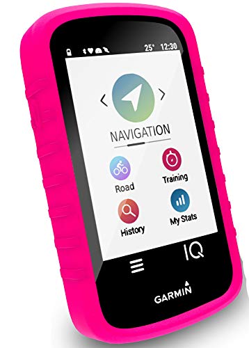 TUFF LUV Housse Étui de Protection en Silicone pour Garmin Edge Explore GPS - Rose