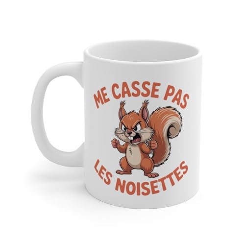 Teecustom Tasse Me Casse Pas les Noisettes – Mug Écureuil Colérique – Cadeau Humour Animalier Céramique 325ml