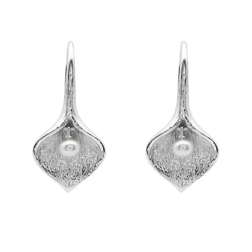 Boucles d'oreilles pendantes en argent 925 avec lunette ronde 4mm