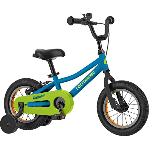 Image of Retrospec Koda Plus Kids Bike for Boys & Girls Ages 2-3 Years - Children's Bicycle, Adjustable Seat & Handlebars, Removable Training Wheels, Front Hand Brakes, Rear Coaster Brake & Safety Bell
