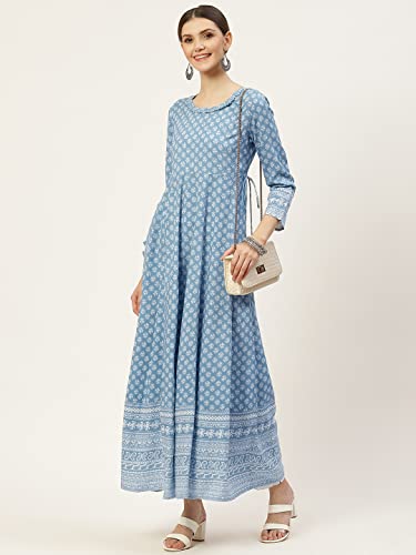 Image of KBZ Womens Rayon Printed Anarkali Kurta