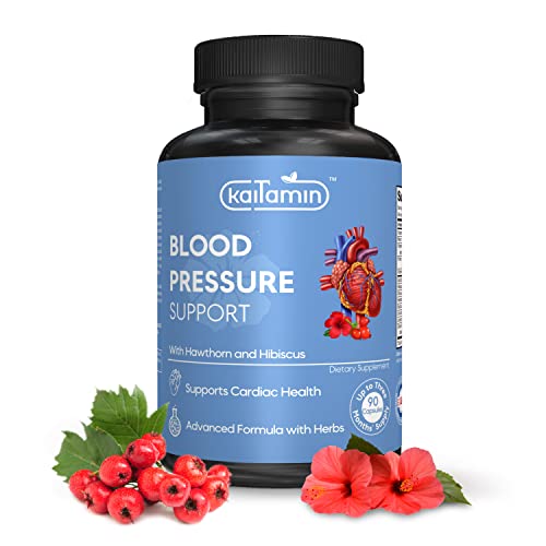 Kaitamin Blood Pressure Support Supplement With Garlic, Hibiscus, And Hawthorn - Supports Cardiac Health And Circulation, Healthy Heart-Supporting Herbs And Vitamins- 3 Months Supply #TOP24