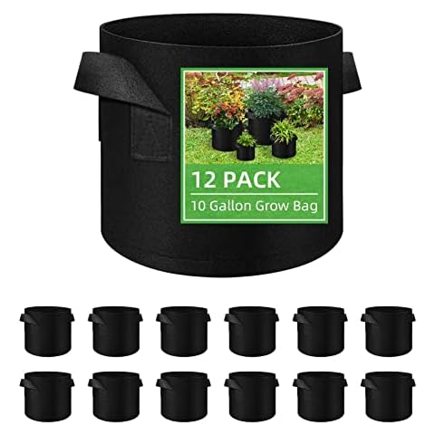 12 Pack 10 Gallon Vegetable Grow Bags Cover