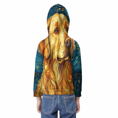 Sweatshirt Labrador imprimé 3D ado pull capuche fille garçon vêtement hiver - 6
