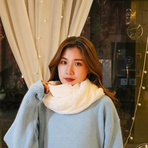 ITODA Infinity Scarf Neck Warmer, Thermal Faux Fur Tube Winter Circle Wrap Cover2
