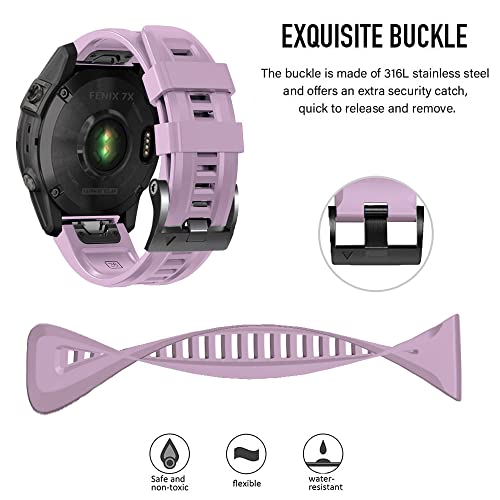 Correa de silicona de 26mm para Garmin Fenix 7X y Tactix Delta en color ágata 5