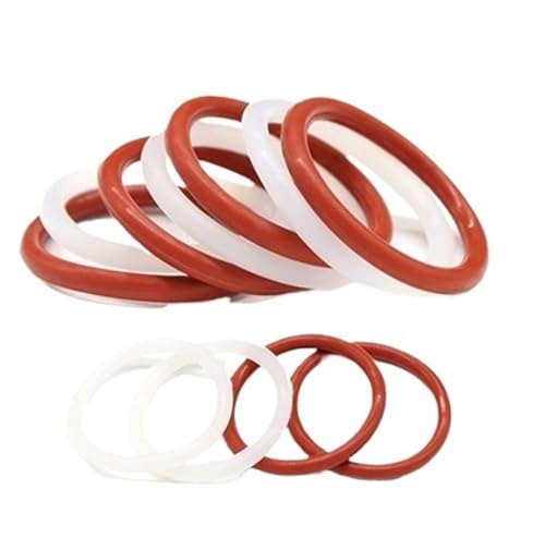 10個の赤/白シリコンOリングCS 3mm外径9mm~150mm円形ガスケットOリングシリコンゴムシーリングガスケット(I,OD 41mm ID 35mm)