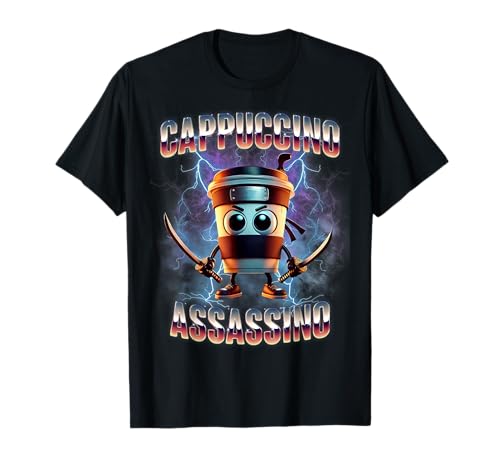 Cappuccino Assassino Brainrot Italienisches Meme T-Shirt