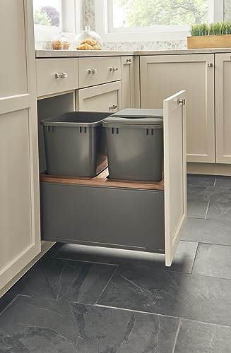 Contenedor doble para basura LEGRABOX 35 Qt Marrón miniatura 2
