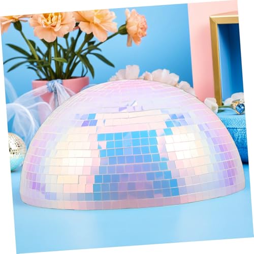 Bola espejada reflectante de 20 cm LIFKOME para decoración de bodas y fiestas temáticas de los años 70-90, semiesfera de espuma y plástico con acabado espejo y gran durabilidad miniatura 4
