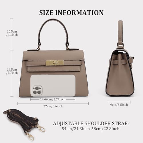 HiTotes Small Crossbody Bags for Women Vegan Leather Designer Handbag Women's Top-handle Bags Satchel Purse with Adjustable Strap for Daily Use - Image 5