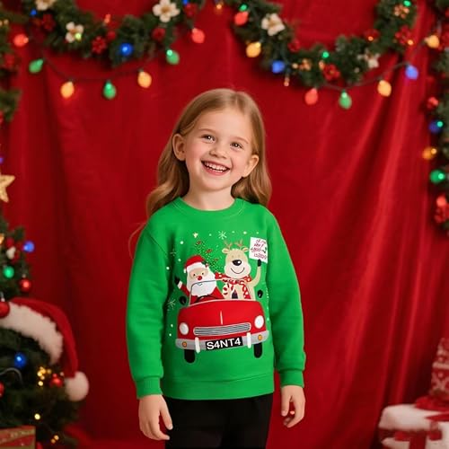 Kids Boys Christmas Sweatshirt Crewnec Size 3-5T2