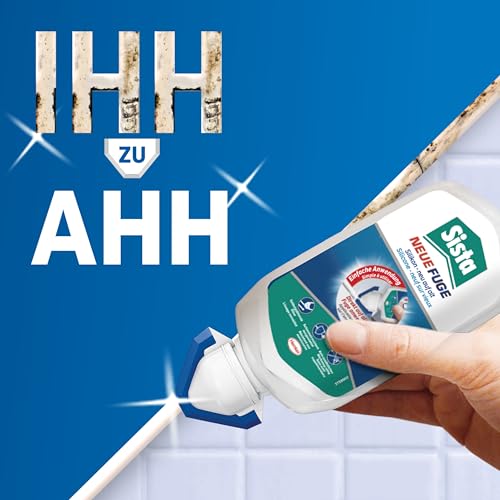 Sista Pattex NEUE FUGE, weiße Silikon Dichtmasse, in wenigen Minuten von IHH zu AHH, schimmelresistentes Sanitärsilikon für Küche und Bad, einfache Erneuerung von Fugen in nur einem Schritt, 1x80ml