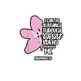 Philippians 413 Christian Scripture Bible Verses Gift Women Kiss-Cut Sticker